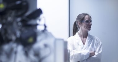 Portrait of female scientist in laboratory