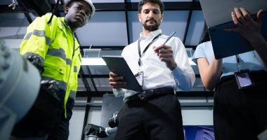 Careers background image with a group of people working